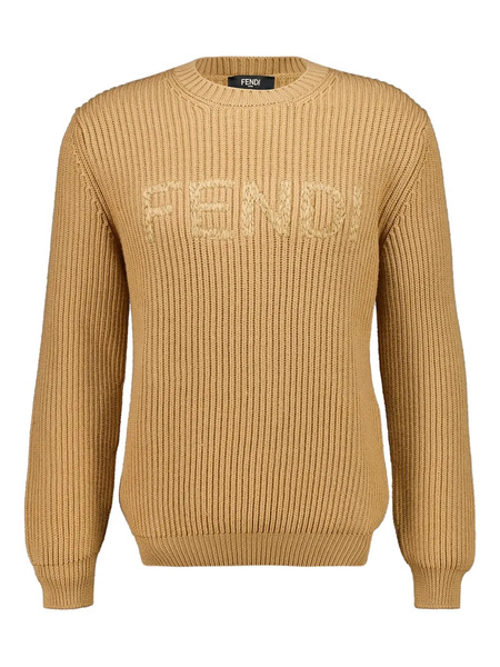  Fendi Logo-embroidered Sweater - Brown 