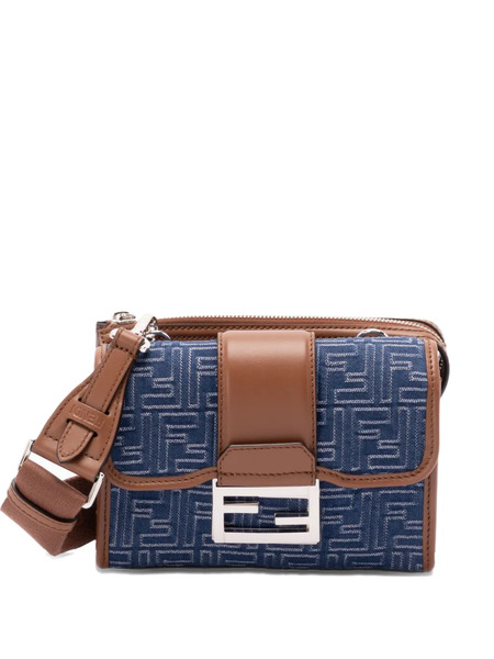  Fendi Logo-jacquard Crossbody Bag - Blue 