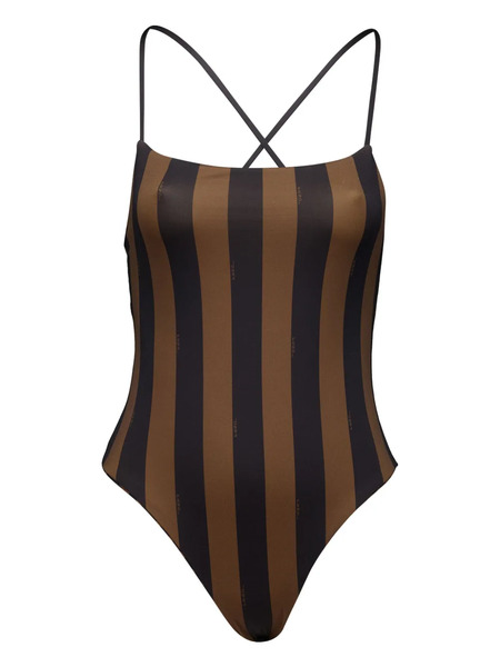  Fendi Logo-print Reversible Swimsuit - Brown 