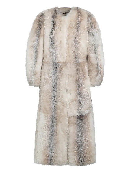  Fendi Long-sleeve Coat - Neutrals 