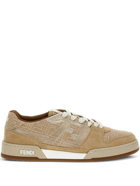  Fendi Match Jacquard Lace-up Sneakers - Neutrals 