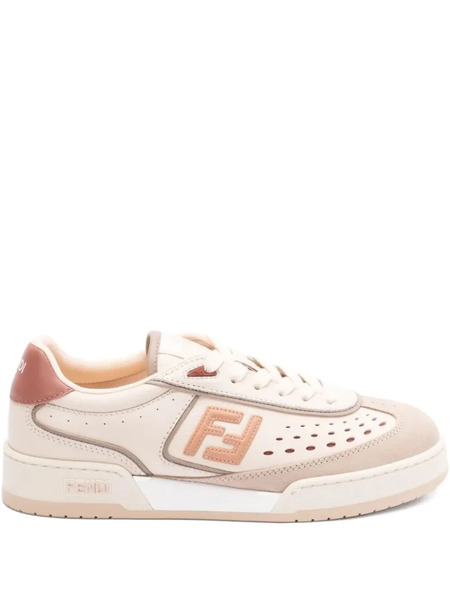  Fendi Match Leather Sneakers - Neutrals 