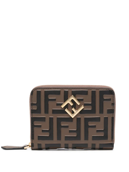  Fendi Medium Ff Diamonds Wallet - Brown 