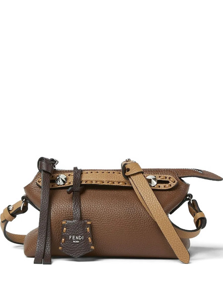  Fendi Mini By The Way Selleria Leather Handbag - Brown 