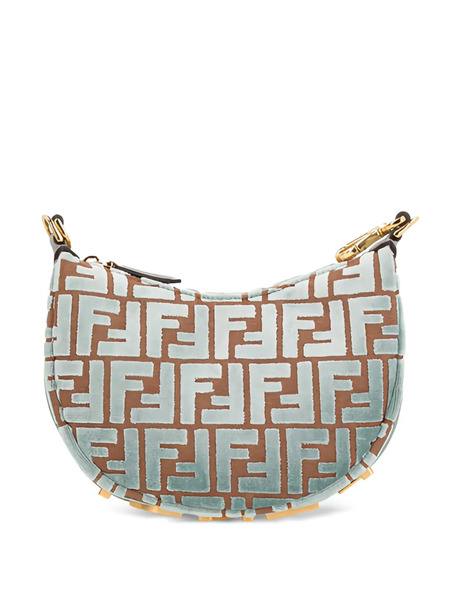  Fendi Mini Fendigraph Jacquard Tote Bag - Green 