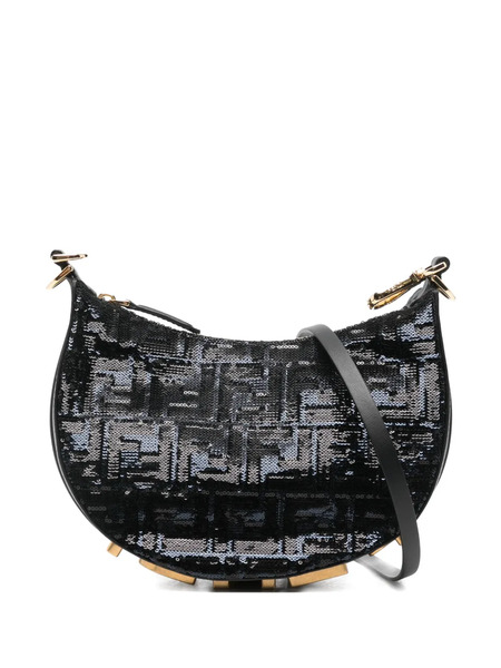  Fendi Mini Fendigraphy Sequin-embellished Tote Bag - Black 
