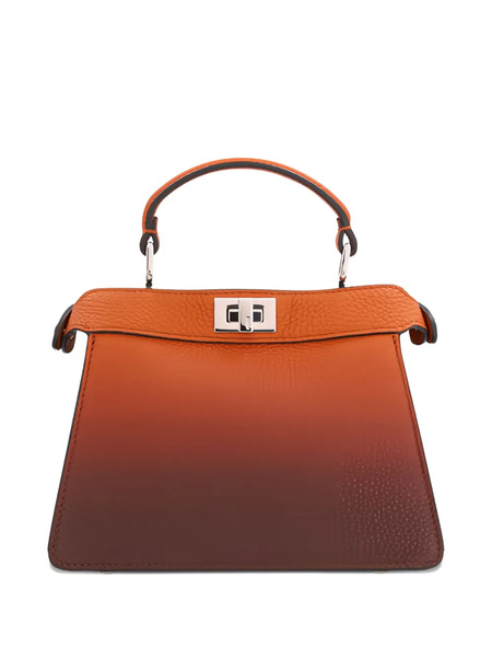  Fendi Mini Peekaboo Iseeu Leather Tote Bag - Brown 