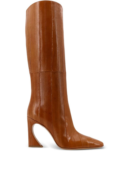 Fendi 95mm Arco Heel Boots - Brown 
