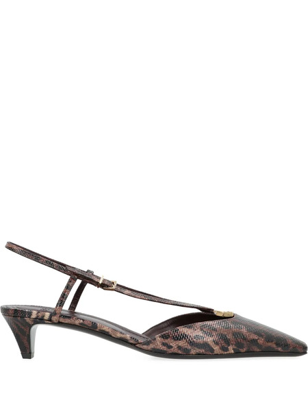  Fendi 40mm Ffold Pumps - Brown 