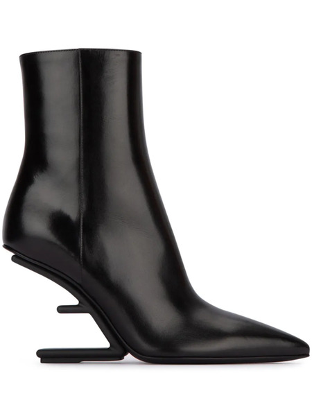  Fendi 95mm Sculpted-heel Boots - Black 