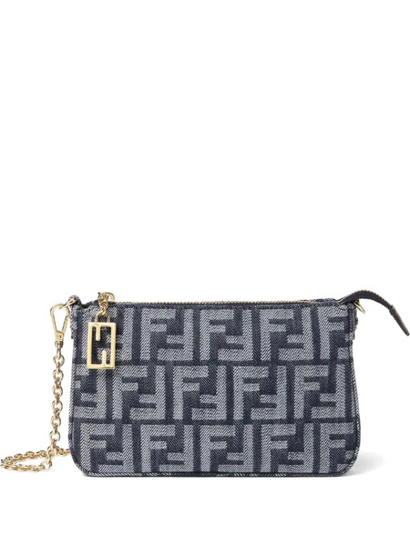  Fendi Monogram Chain Tote Bag - Blue 