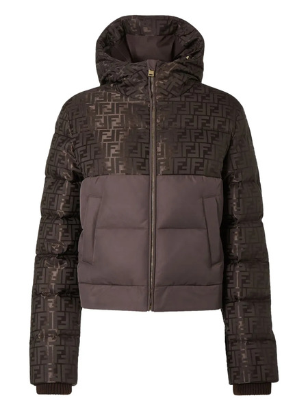  Fendi Monogram Hooded Jacket - Brown 