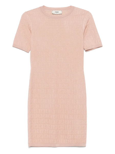  Fendi Monogram Mini Dress - Pink 
