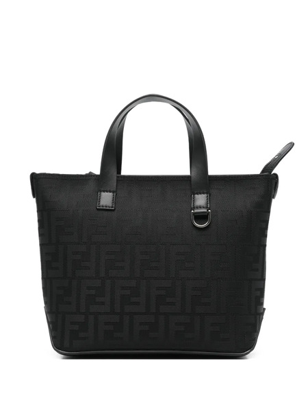  Fendi Monogram-pattern Tote Bag - Black 