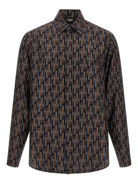  Fendi Fendinity-print Shirt - Brown 