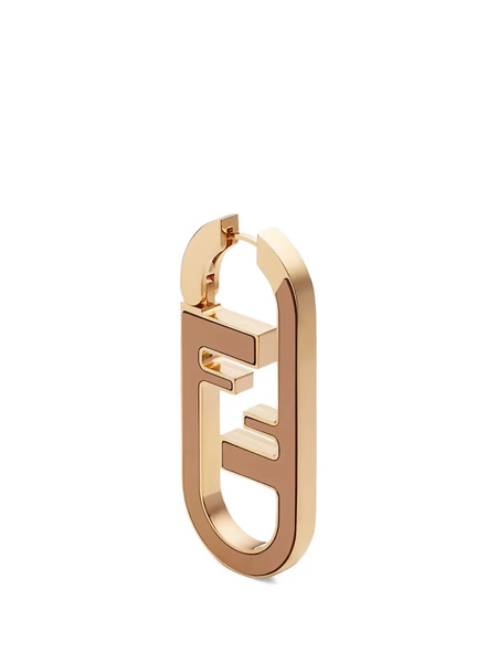  Fendi O'lock Logo-plaque Earring - Pink 
