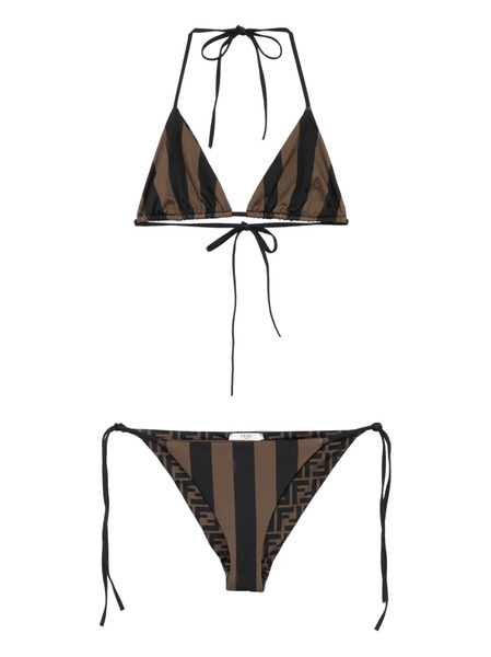  Fendi Patterned Reversible Bikini - Brown 