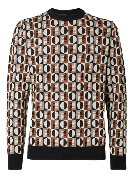  Fendi Patterned Sweater - Brown 