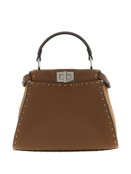  Fendi Peekaboo Selleria Handbag - Brown 