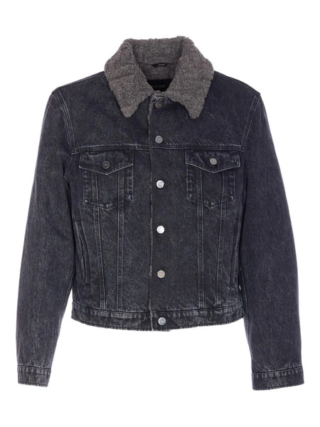  Fendi Point-collar Buttoned Jacket - Black 