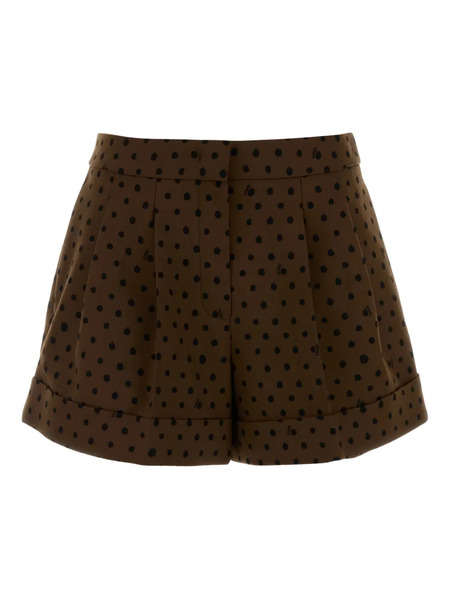  Fendi Polka-dot Pattern Tailored Shorts - Brown 
