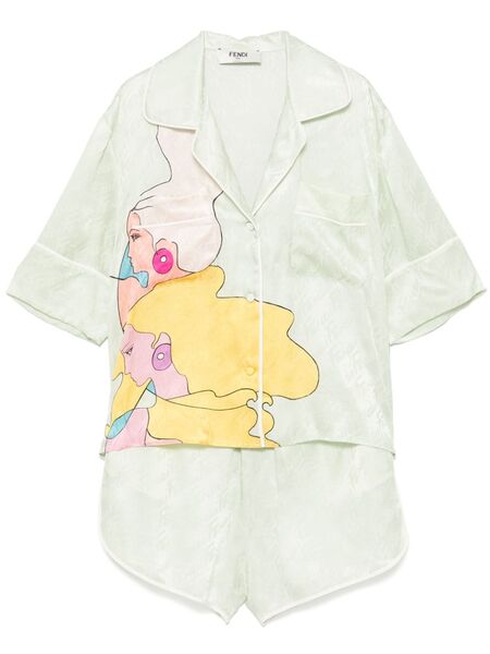  Fendi Pre-owned Hairdo Girls Pyjama Set - Green 