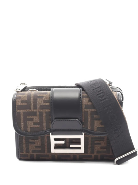  Fendi Pre-owned 20s Baguette Double Messenger Bag - Brown 