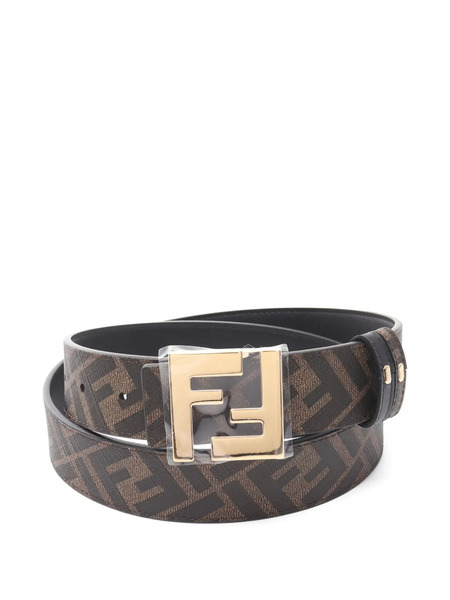  Fendi Pre-owned 2020's Ff-logo Buckle Belt - Brown 