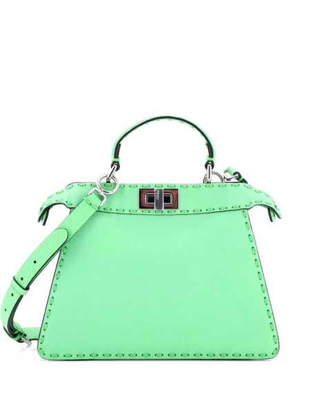  Fendi Pre-owned Selleria Peekaboo Iseeu Bag Leather Small Satchel - Green 