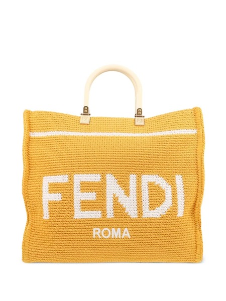  Fendi Pre-owned 2020 Sunshine Two-way Tote Bag - Yellow 