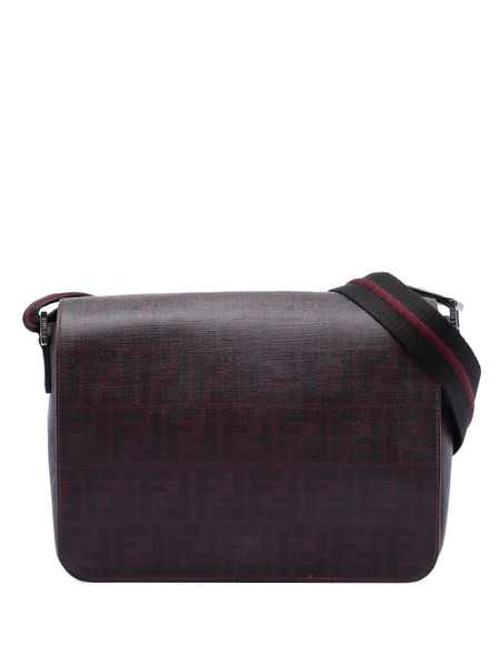  Fendi Pre-owned 2010-2025 Zucca Spalmati Flap Crossbody Bag - Red 