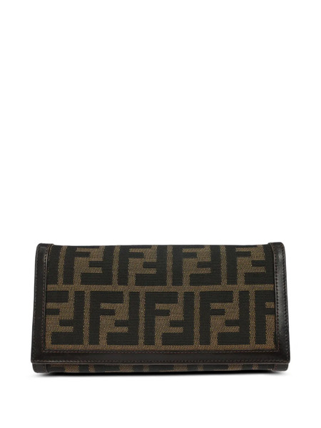  Fendi Pre-owned 2000 Zucca Wallet Purse - Brown 