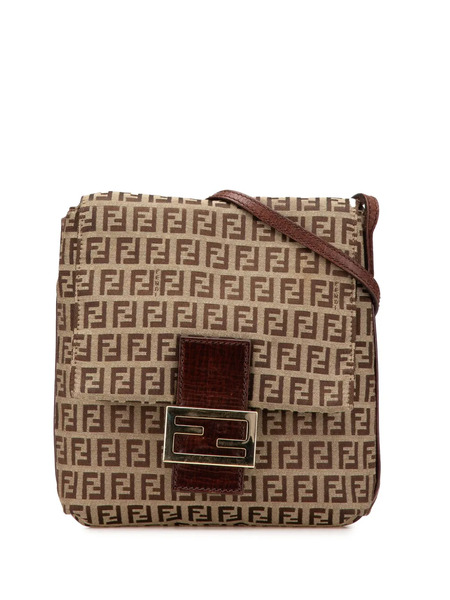  Fendi Pre-owned 2000-2010 Zucchino Canvas Crossbody Bag - Brown 