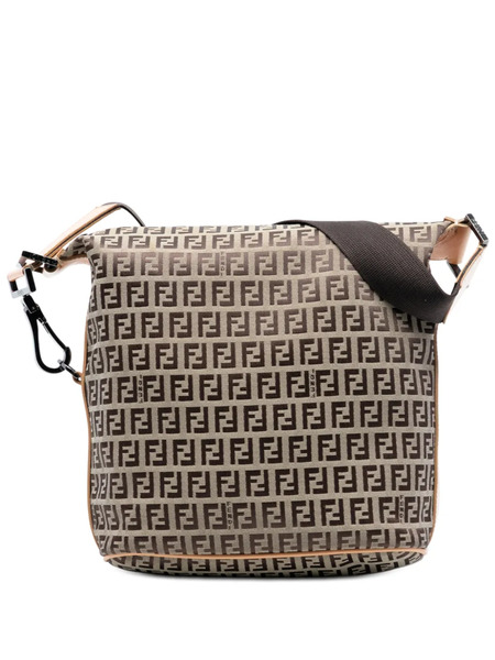  Fendi Pre-owned 2000-2010 Zucchino Canvas Shoulder Bag - Brown 