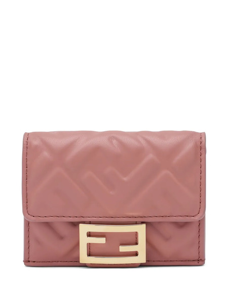 Fendi Quilted Logo Wallet - Pink 