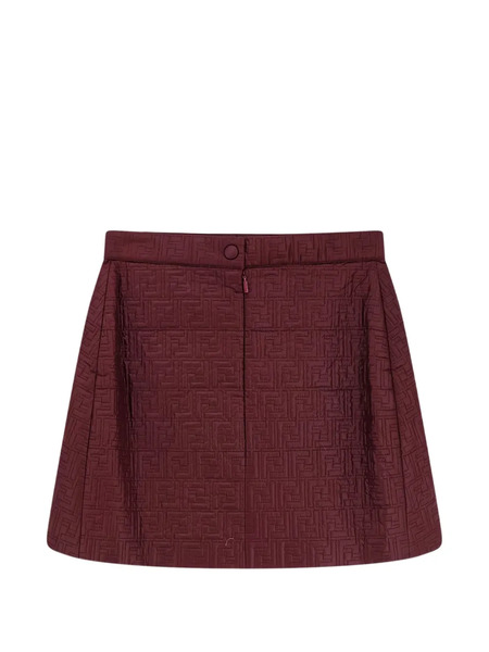  Fendi Quilted Mini Skirt - Red 