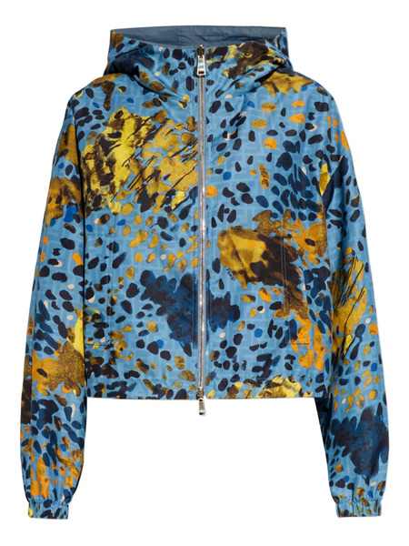  Fendi Reversible Logo-patch Jacket - Blue 