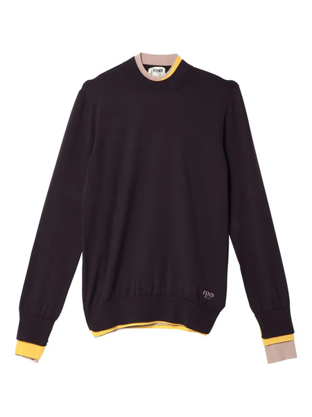  Fendi Round-neck Top - Purple 