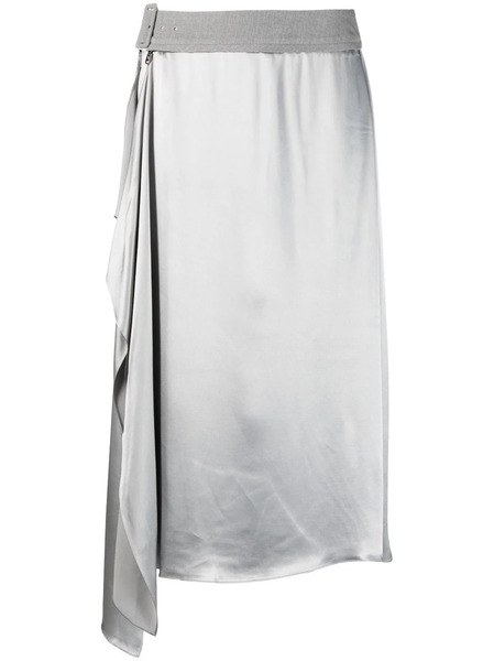  Fendi Satin-finish Midi Skirt - Silver 