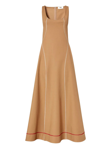  Fendi Seam-detail Maxi Dress - Neutrals 