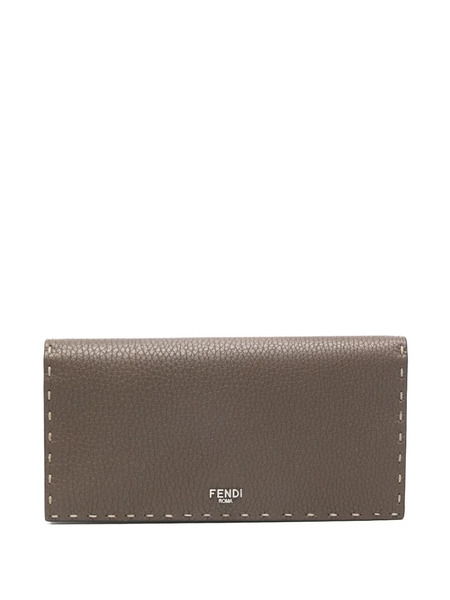  Fendi Selleria Stitched Wallet - Brown 
