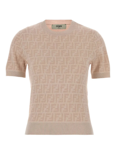  Fendi Short-sleeve Sweater - Neutrals 