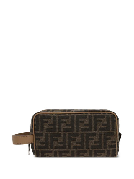  Fendi Small Ff-jacquard Wash Bag - Brown 