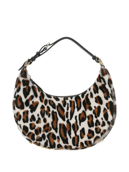  Fendi Small Fendigraphy Leopard-print Shoulder Bag - White 