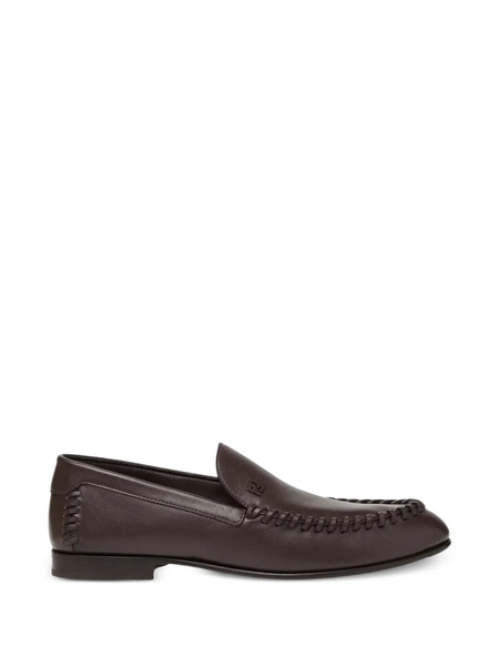  Fendi Stitched Loafers - Brown 