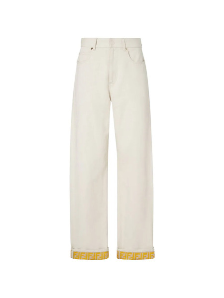  Fendi Straight Leg Jeans - Neutrals 
