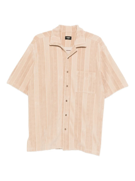  Fendi Striped Cotton Shirt - Neutrals 
