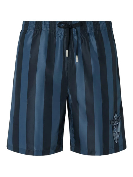  Fendi Striped Logo Swimsuit - Blue 