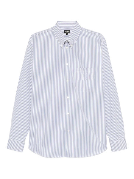  Fendi Striped Long-sleeved Shirt - White 