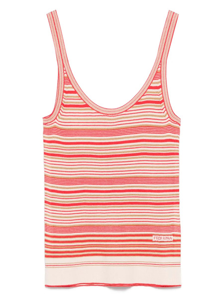  Fendi Striped Tank Top - Red 